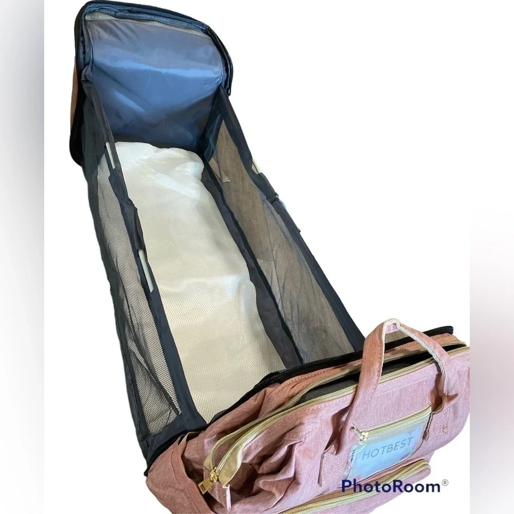 Brand New Travel Diaper Bag Back Pack 3 in 1 Foldable Bed